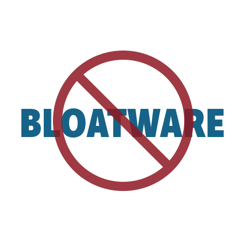 no bloatware icon