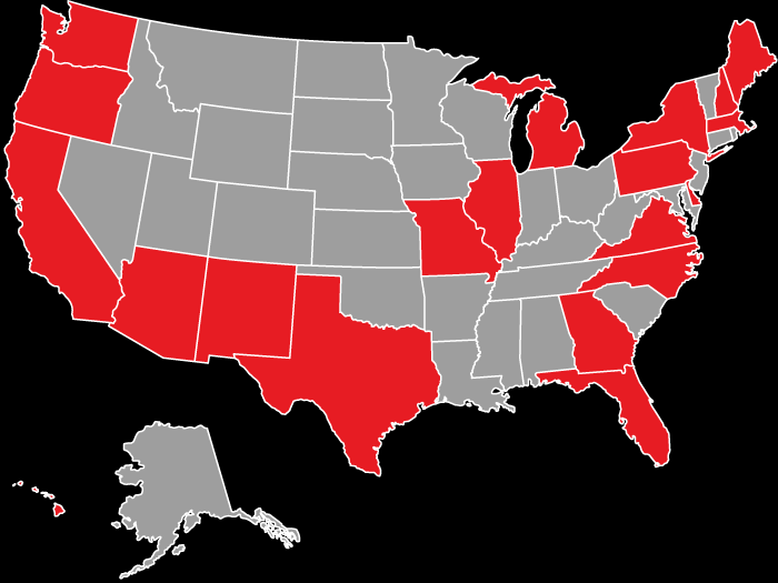 Circuit City locations in the USA