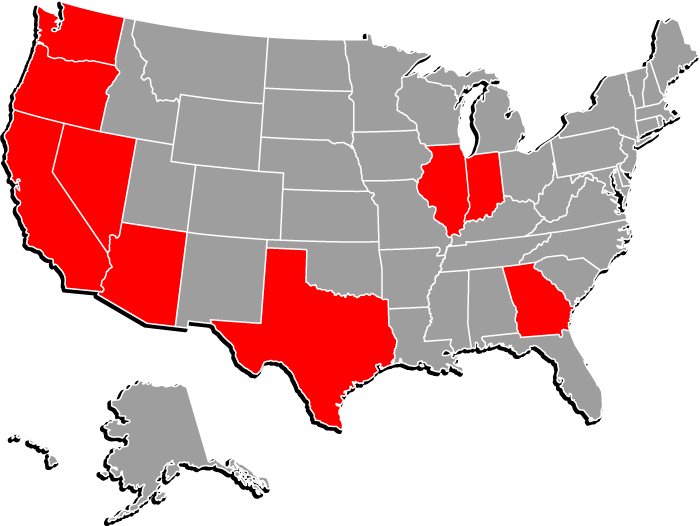 Fry's locations in the USA
