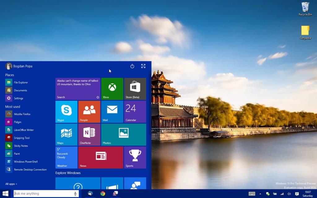 Windows 10 Start Menu