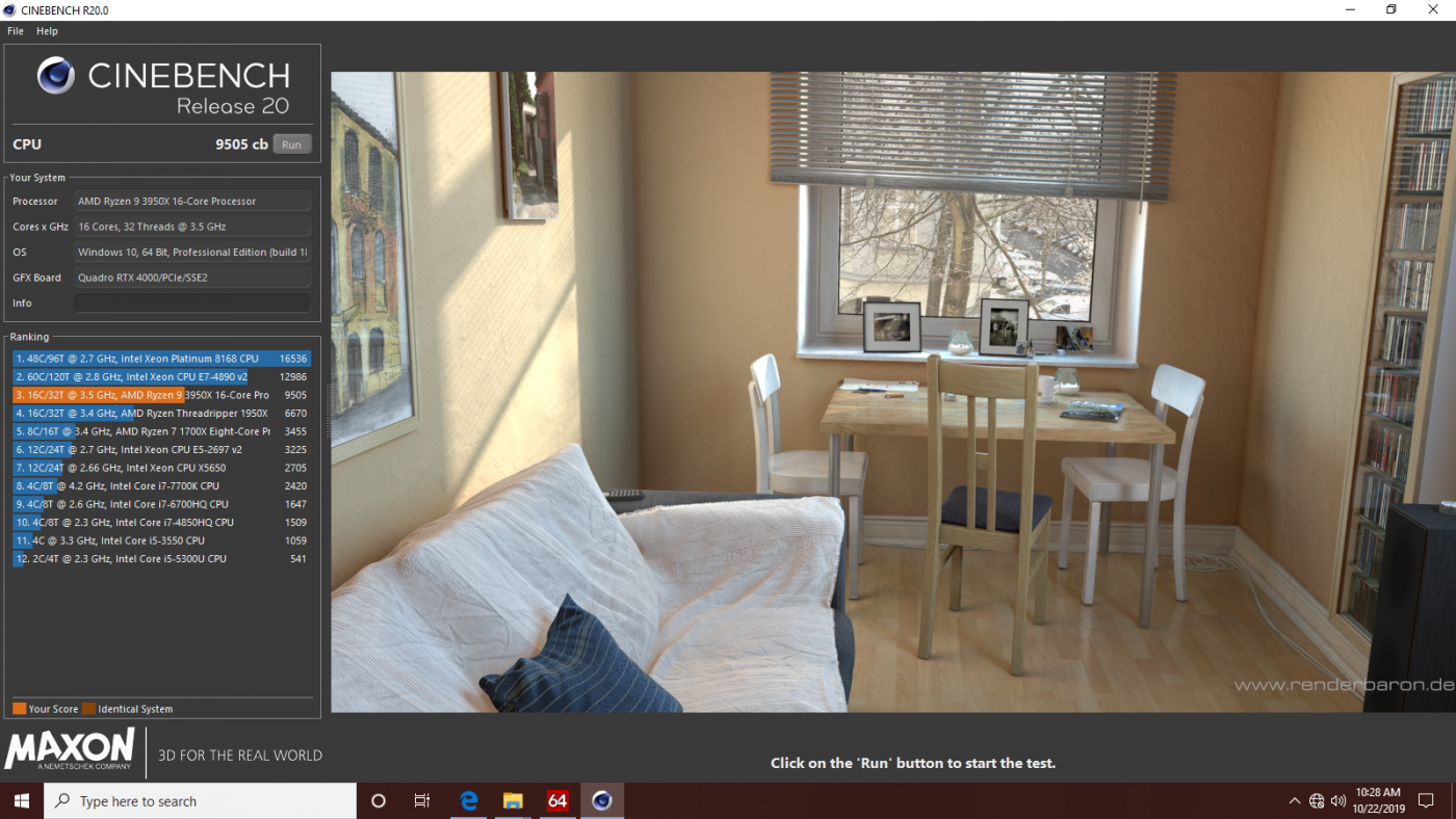3950X Cinebench