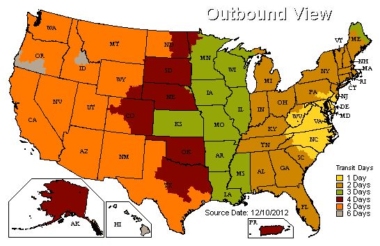 shipping locations by state