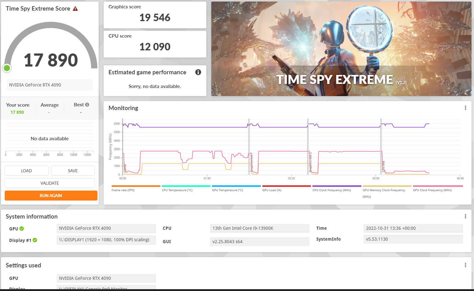 RTX 4090 3D Mark Time Spy