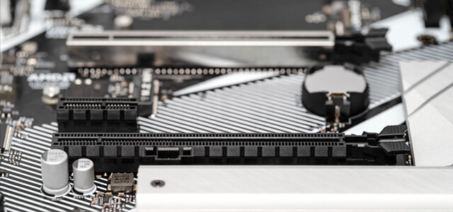 PCIe slot on motherboard