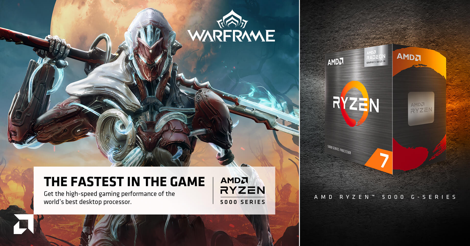 AMD Ryzen 5000 G warframe header art